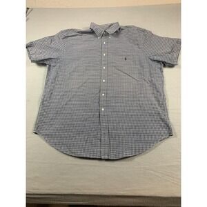 Ralph Lauren Shirt Mens 2XL Plaid Short Sleeve Classic Button Down Big Fit